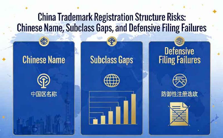 China Trademark Registration Structure Risks: Chinese Name, Subclass Gaps, and Defensive Filing Failures