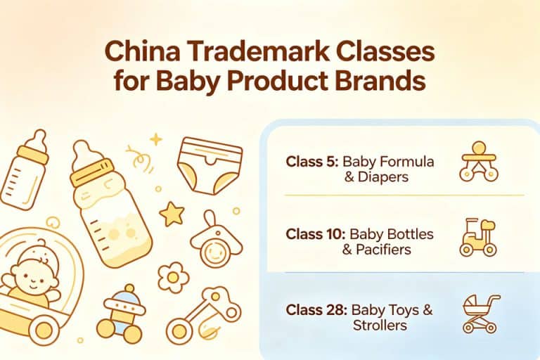 China Trademark Classes for Baby Product Brands: Feeding Bottles, Skincare, Nursery Furniture, Strollers & Infant Apparel
