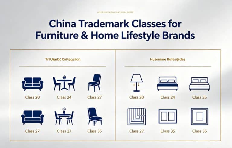 China Trademark Classes for Furniture & Home Lifestyle Brands: Furniture, Lighting, Textiles & Home Decor