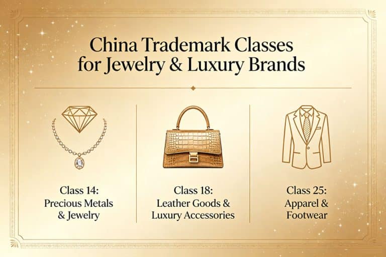 China Trademark Classes for Jewelry & Luxury Brands: Jewelry, Watches, Accessories & Retail
